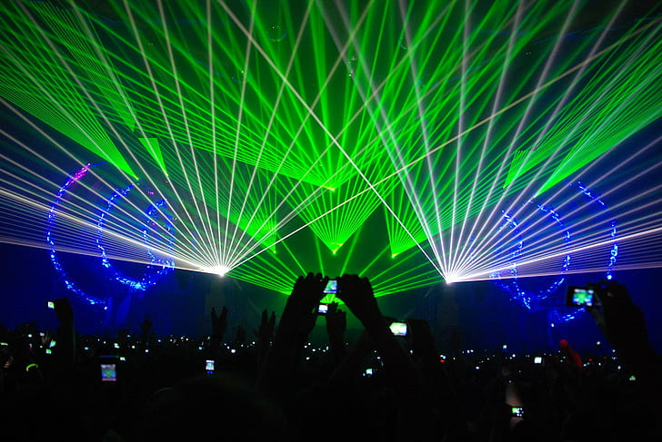 abstraction, color, Concert, laser, Lights, psychedelic, Show, HD wallpaper