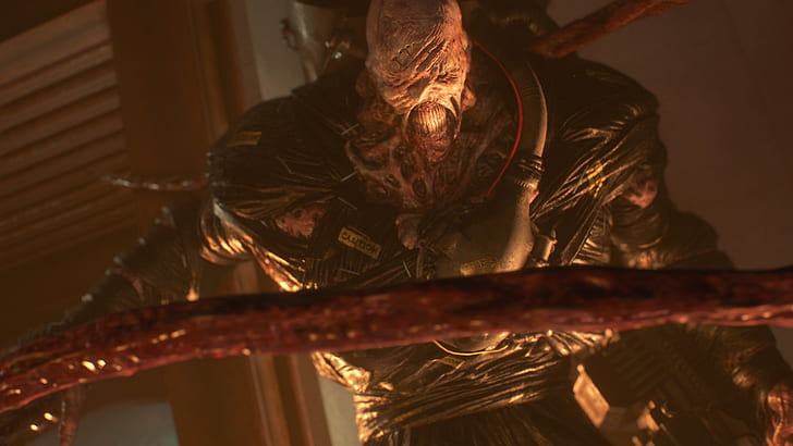 Resident Evil 3 Remake, video games, creature, Nemesis, Resident Evil, HD wallpaper