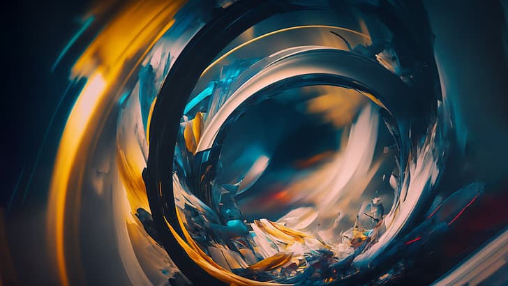 AI art, abstract, vortex, HD wallpaper