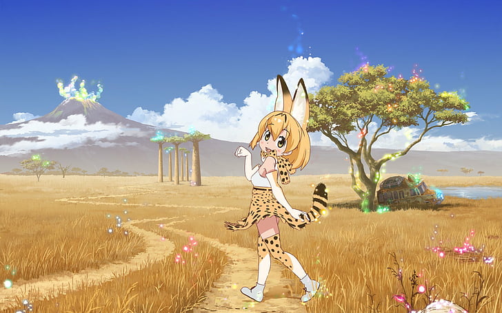 Anime, Teman Kemono, Serval (Teman Kemono), Wallpaper HD