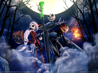 Sfondo di Jack Skellington, Jack Skellington, The Nightmare Before Christmas, videogiochi, Sfondo HD HD wallpaper