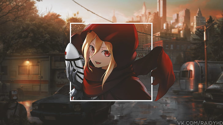 anime, anime girls, picture-in-picture, Overlord (anime), Evileye (Overlord), HD wallpaper