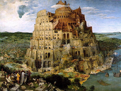 Science-Fiction, Stadt, Turm von Babel, HD-Hintergrundbild HD wallpaper