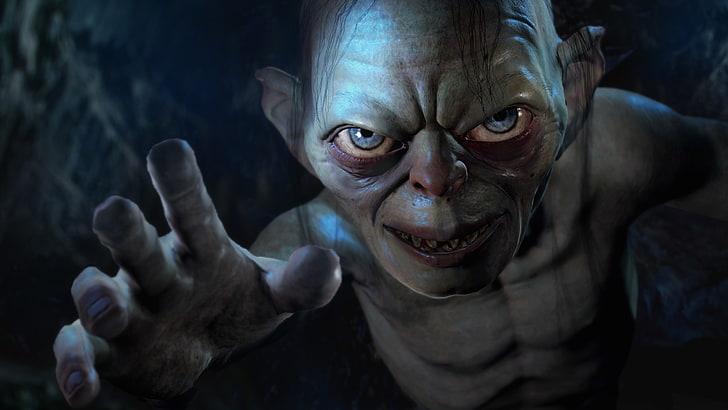 Master Yoda digital wallpaper, Middle-earth: Shadow of Mordor, Gollum, video games, HD wallpaper