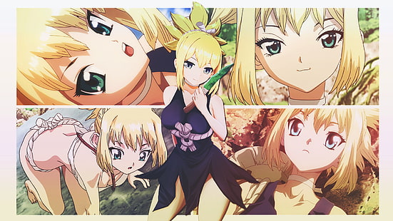  anime, anime girls, Dr. Stone, Kohaku (Dr. Stone), HD wallpaper HD wallpaper