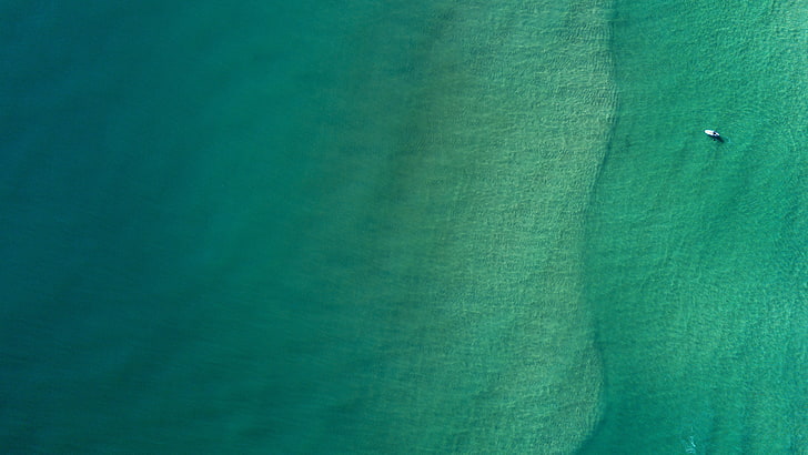 морска въздушна фотография, море, лодка, вода, плаж, природа, зелено, снимка с дрон, HD тапет