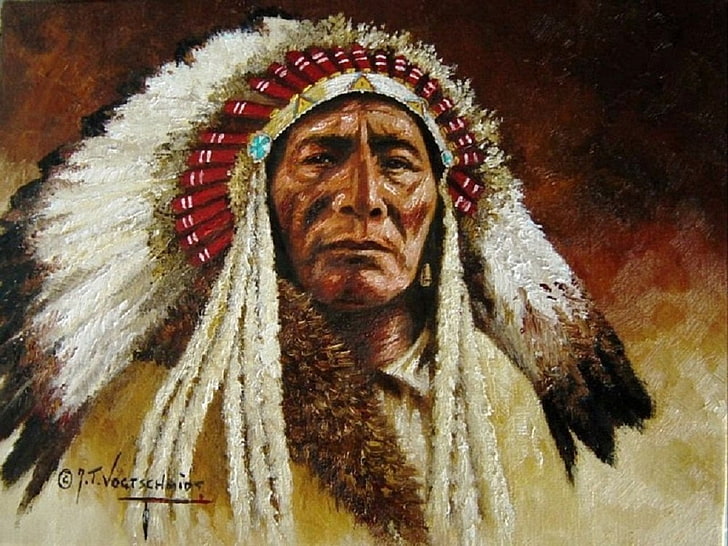 Artistik, penduduk asli Amerika, India, Wallpaper HD