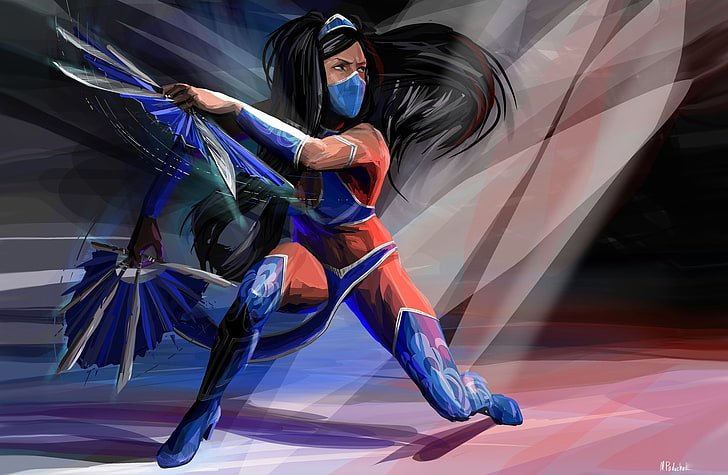 Mortal Kombat, Masha Paduchak, Video Game Art, Kitana, HD wallpaper