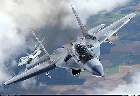 航空機、戦闘機、ジェット、ミグ、ミグ29、軍事、ロシア、ソビエト、 HDデスクトップの壁紙 HD wallpaper