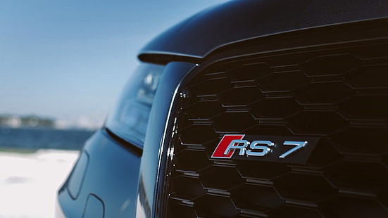 черно Audi RS7, Audi RS7, Audi, кола, превозно средство, HD тапет HD wallpaper