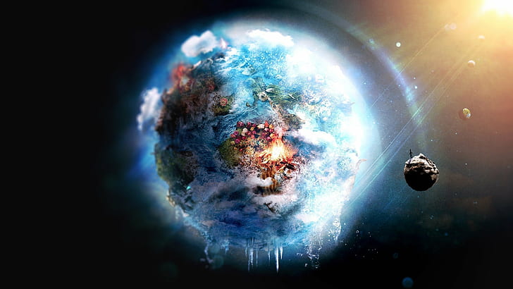 apoclypse, earth, fantasy, future, planet, space, HD wallpaper