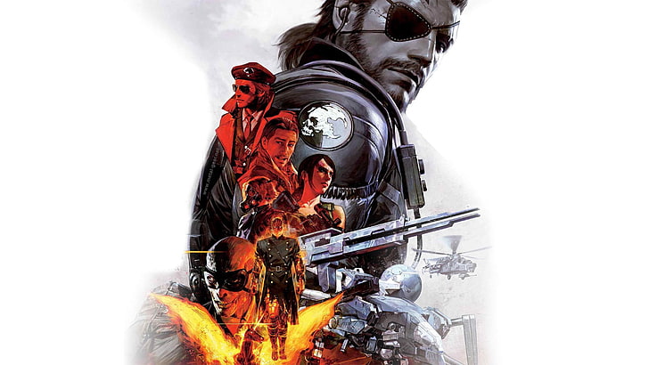 group of people movie wallpaper, artwork, Metal Gear Solid , Metal Gear Solid V: The Phantom Pain, Revolver Ocelot, Venom Snake, HD wallpaper