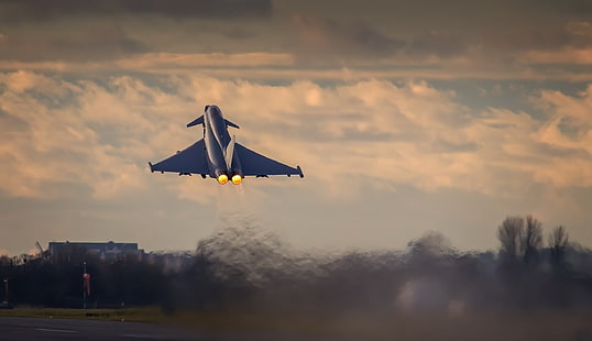 Düsenjäger, Eurofighter Typhoon, Flugzeuge, Düsenjäger, Kampfflugzeug, HD-Hintergrundbild HD wallpaper