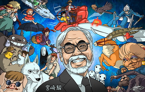 tapety anime, Hayao Miyazaki, Studio Ghibli, filmy animowane, anime, grafika, Tapety HD HD wallpaper