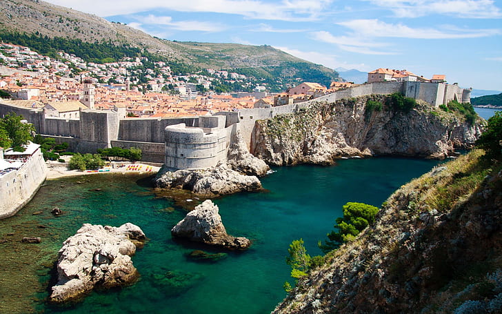 Fonds d'écran Hd Old City Walls à Dubrovnik, Croatie, Fond d'écran HD