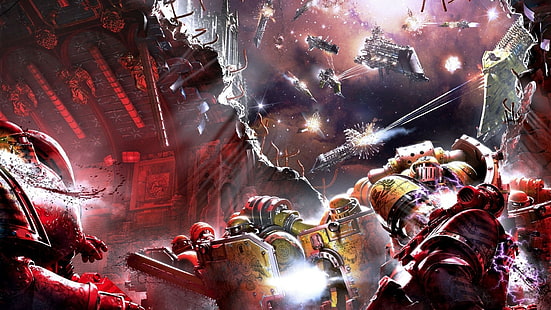 Warhammer 40k Space Marines Battle HD, วิดีโอเกม, อวกาศ, แฮมเมอร์, การต่อสู้, นาวิกโยธิน, 40k, วอลล์เปเปอร์ HD HD wallpaper