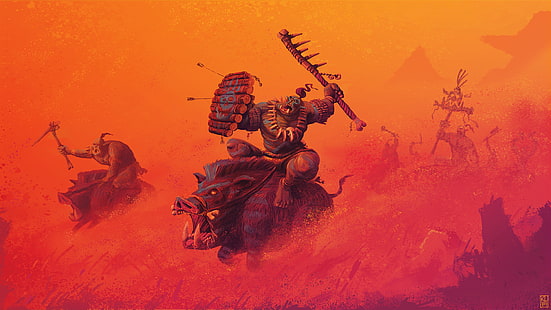 Total War: Warhammer II, Toplam Savaş: Warhammer, Ork, Warhammer, Warhammer Fantasy, HD masaüstü duvar kağıdı HD wallpaper