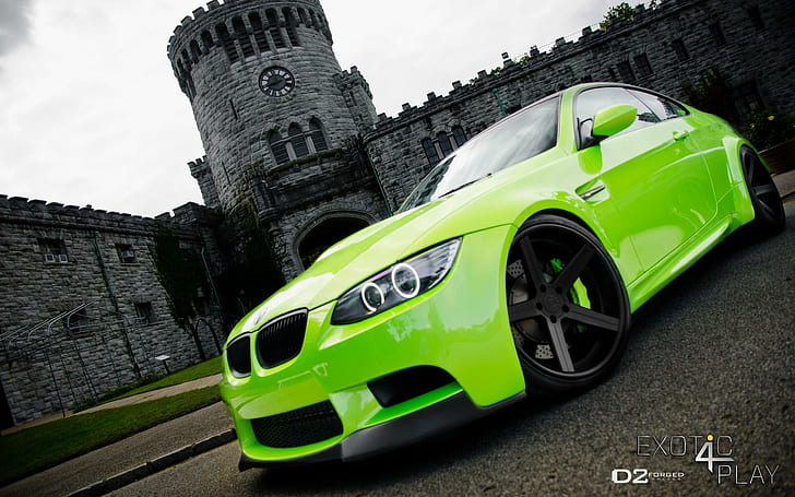 Green BMW M3 D2Forged Exotic Car, green bmw 520i, green, d2forged, exotic, HD wallpaper