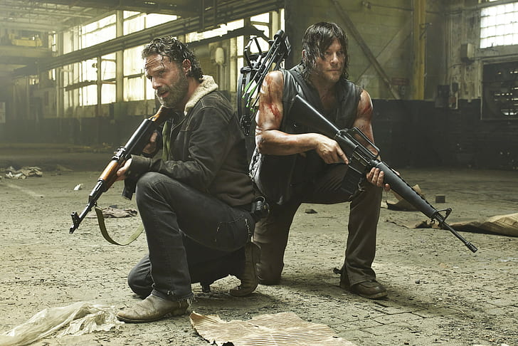 The Walking Dead, Rick Grimes, Daryl Dixon, HD papel de parede