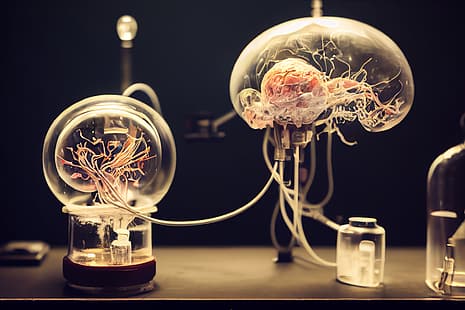 Gehirn, Labore, künstliche Intelligenz, HD-Hintergrundbild HD wallpaper