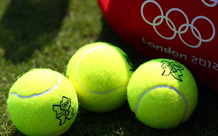 Bolas de tênis dos Jogos Olímpicos de Londres 2012, atleta, olimpíada, verde, tênis, HD papel de parede