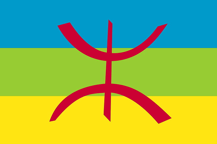 Kabyle Flag (Алжир), Kabyle, Алжир, флаг, символ, 3d и аннотация, HD обои