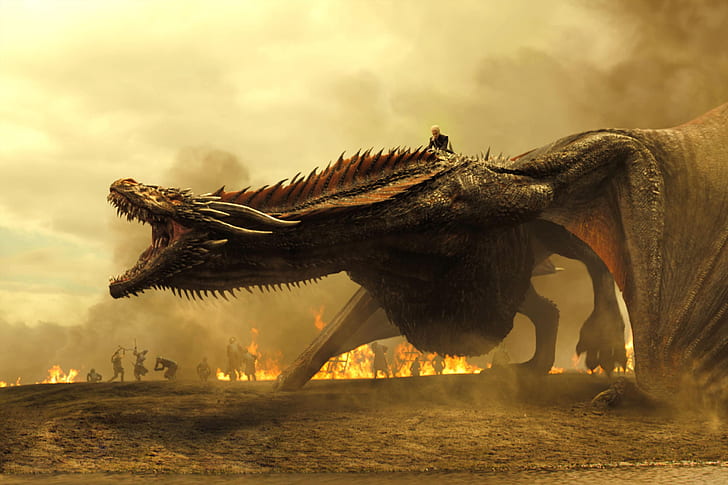 Una canzone di ghiaccio e fuoco, Daenerys Targaryen, drago, Game of Thrones, House Targaryen, TV, Sfondo HD