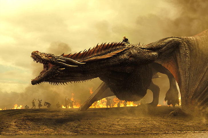 Dragon illustration, Game of Thrones, dragon, TV, House Targaryen, Daenerys  Targaryen, HD wallpaper | Wallpaperbetter