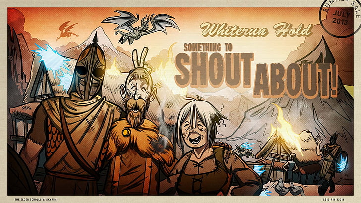 Whiterun Halten Something To Shout About Umschlag, The Elder Scrolls V: Skyrim, Steam (Software), HD-Hintergrundbild