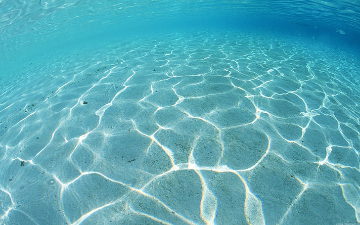 body of water, sea, bottom, blue, HD wallpaper