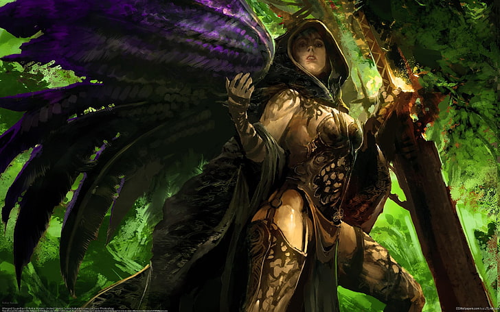 Angel Art Fantasy Video Games Guild Wars HD Art , art, beauty, female, fantasy, Angel, CG, HD wallpaper