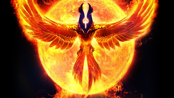 Phoenix illustration, Dota 2, pheonix, phoenix, HD wallpaper
