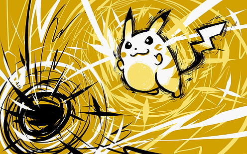 Pikachu illustration, ishmam, Pokémon, Pikachu, HD tapet HD wallpaper