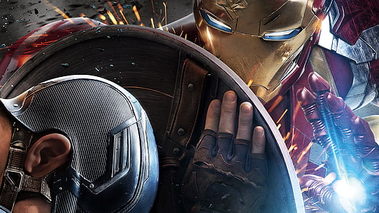 Капитан Америка, Гражданская война, Железный Человек, 5K, HD обои HD wallpaper
