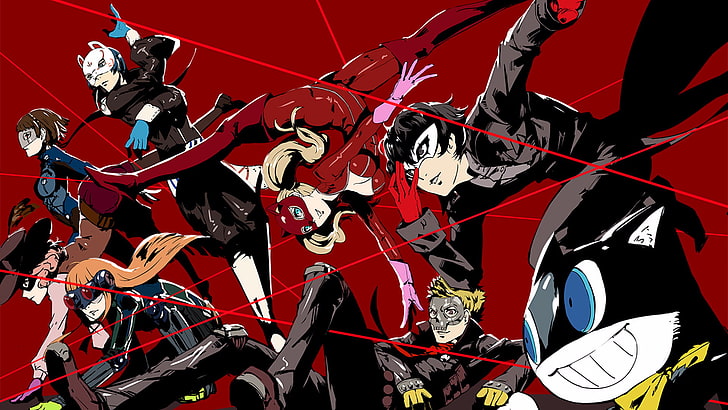 anime characters digital wallpaper, Persona 5, Persona series, Phantom Thieves, HD wallpaper