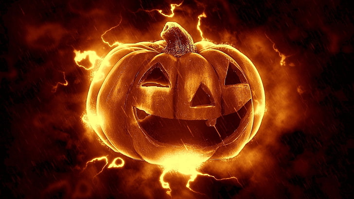 Festa, Halloween, Male, Jack-o'-lantern, Zucca, Sfondo HD