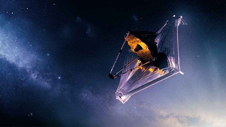 James Webb Space Telescope, NASA, stars, Photoshop Generative Fill, space, telescope, galaxy, nebula, HD wallpaper