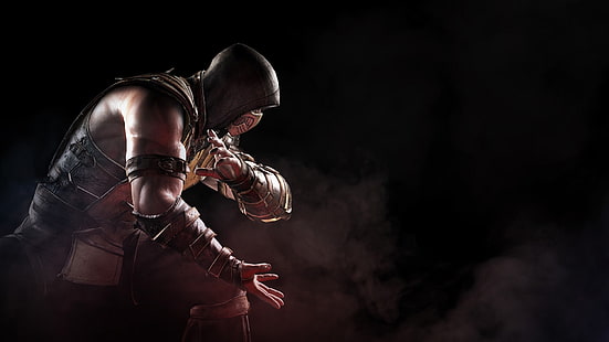 Скорпион из Mortal Kombat, Mortal Kombat X, Scorpion (персонаж), HD обои HD wallpaper