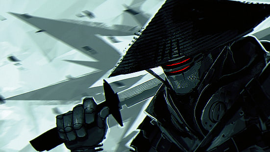 cyborg, cyberpunk, samurai, HD wallpaper HD wallpaper