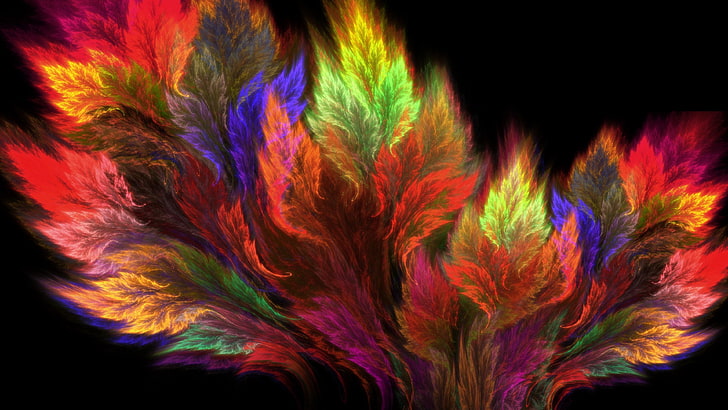 abstract, fractal, digital, art, unique, magical, artsy, cool, creative, leaf, nature, autumn, beauty, fractal art, HD wallpaper