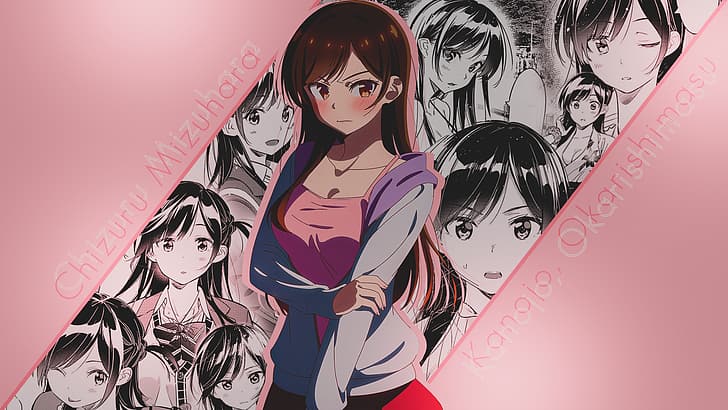 أنيمي ، فتيات الأنمي ، Chizuru Mizuhara ، Kanojo ، Okarishimasu (Rent-a-Girlfriend)، خلفية HD