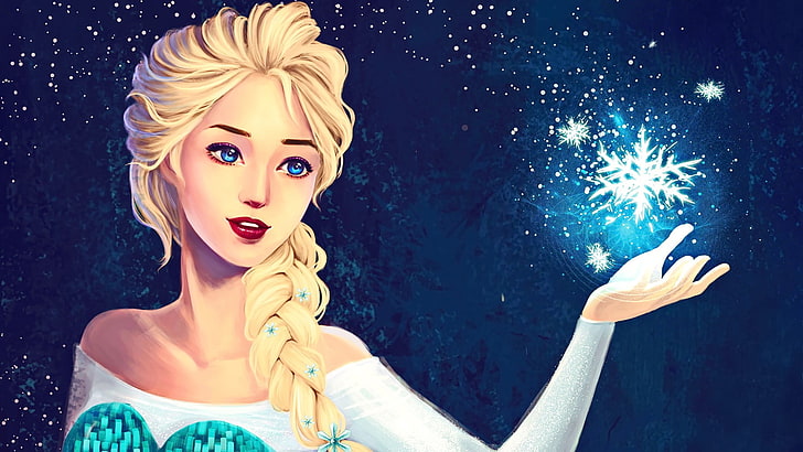 Elsa dari Frozen, anime, Wallpaper HD