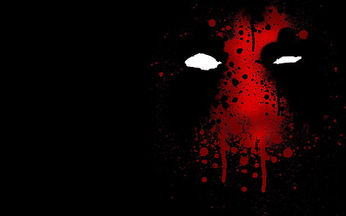 Deadpool илюстрация, Deadpool, черен фон, червен, Marvel Comics, HD тапет HD wallpaper