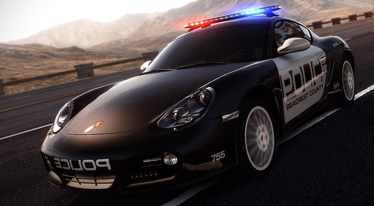 Need For Speed Hot Pursuit Porsche Police Car, black Porsche police car, Games, Need For Speed, Speed, Need, Porsche, Police, Pursuit, HD wallpaper