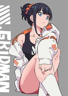 SSSS.GRIDMAN, anime, chicas anime, Takarada Rikka, Fondo de pantalla HD HD wallpaper