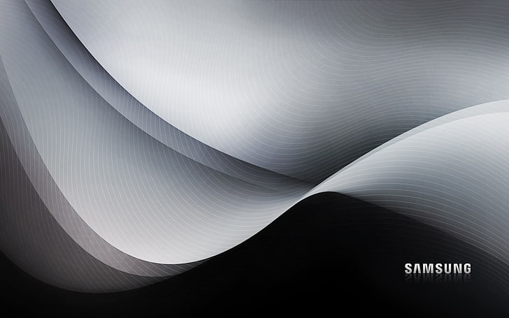 vit och svart digital bakgrundsbild från Samsung, linje, bärbar dator, abstraktion, hi-tech, Samsung, original, lagerbakgrund, R780, CrystalDelight, HD tapet