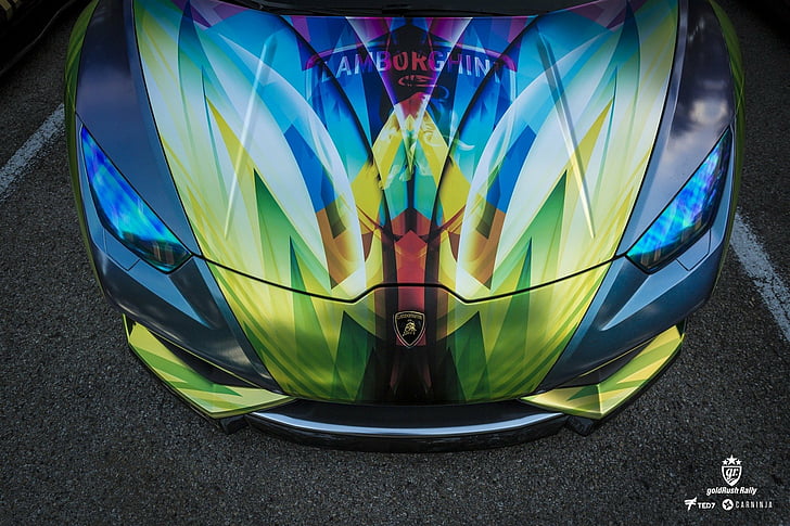 Lamborghini, Lamborghini Huracan, Car, Colorful, Logo, HD wallpaper