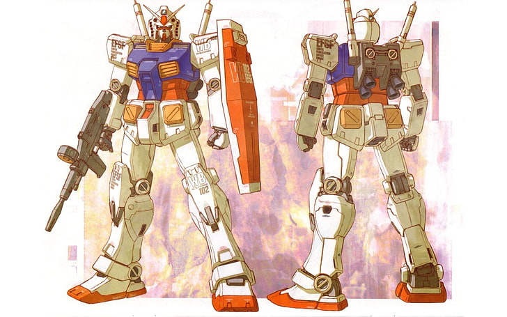 Gundam RX-78 ، Mobile Suit Gundam ، إنسان آلي ، hajime katoki، خلفية HD