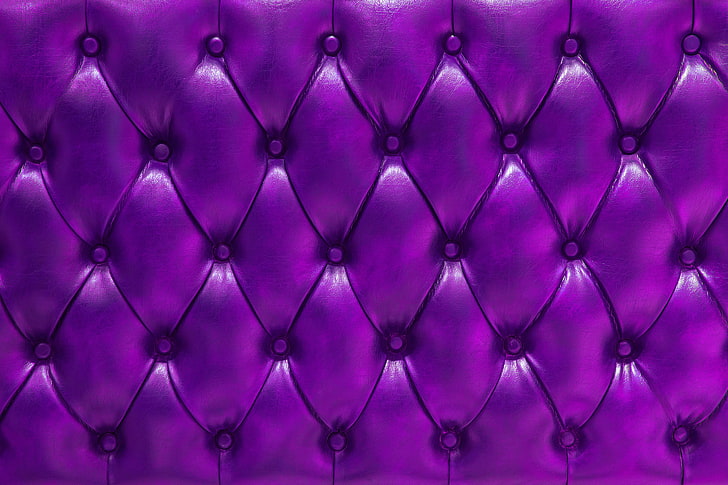 tufted purple bed headboard, texture, leather, upholstery, HD wallpaper
