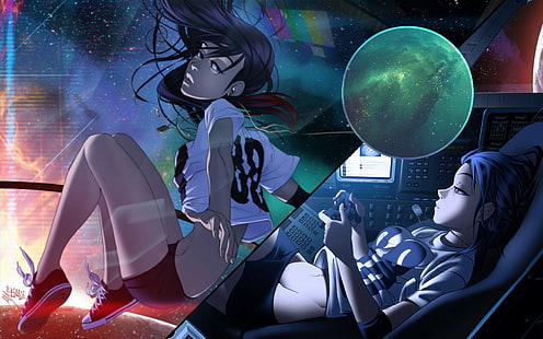 Cyberpunk, Futuristic, 88 Girl, Vashperado, Anime Girls, cyberpunk, futuristic, 88 girl, vashperado, anime girls, HD wallpaper HD wallpaper